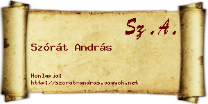 Szórát András névjegykártya