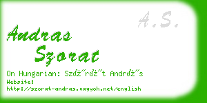 andras szorat business card